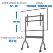Kép 3/3 - P150 motoros padlóállvány 70-90", görgős