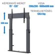 Kép 3/3 - T80 motoros padlóállvány 75-120", padló-fal