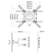 Kép 2/3 - P4 fali TV konzol 32-55", VESA400x400