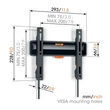 Kép 2/9 - Vogels TVM3203 TV fali konzol 19-50"
