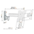 Kép 2/8 - Vogels TVM3243W TV fali konzol 19-43"