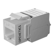 Kép 1/4 - Openetics Cat. 6A UTP RJ45 aljzat, 180°, szerszám nélküli, fehér