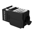 Kép 4/4 - Openetics Cat.6 Slim RJ45 UTP aljzat, 180°, szerszám nélküli (tool-less), fekete színű