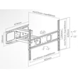 Kép 4/4 - Superior 37-70 Full Motion Extra Slim fali TV konzol