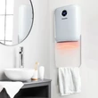 Kép 1/7 - Fali hősugárzó törölközőtartóval - 800/2000W - 240V - fehér