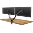 Kép 2/13 - Monitor&TV tartókonzol - dupla karos, teleszkópos - asztallapra rögzíthető - 62 cm, 30"