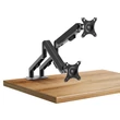Kép 3/13 - Monitor&TV tartókonzol - dupla karos, teleszkópos - asztallapra rögzíthető - 62 cm, 30"