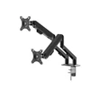 Kép 4/13 - Monitor&TV tartókonzol - dupla karos, teleszkópos - asztallapra rögzíthető - 62 cm, 30"