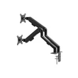 Kép 5/13 - Monitor&TV tartókonzol - dupla karos, teleszkópos - asztallapra rögzíthető - 62 cm, 30"