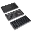Kép 4/5 - Szendvicssütő - 3 az 1-ben - 220-240V - 800W - ezüst/fekete