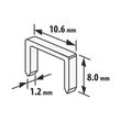 Kép 2/3 - Tűzőkapocs - 1,2 x 10,6 x 8 mm - 1000 db