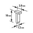 Kép 2/3 - Tűzőkapocs - 1,2 x 2 x 10 mm - 2000 db
