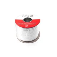 Koax kábel RG6 acél Dualshield 100m-es dob, fehér [RG6W100CCS40DS REEL] ( 600991 )