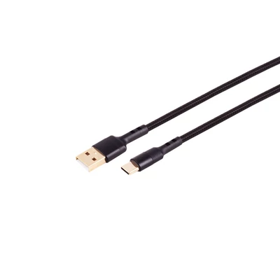 BlackCotton USB-A - USB-C kábel, 2m