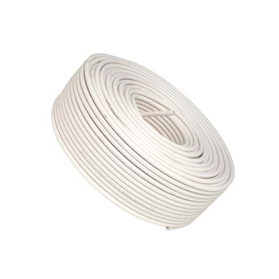 Koax kábel RG6 acél Trishield 100m-es tekercs, fehér [RG6W100CCS65TRI] ( 60096 )