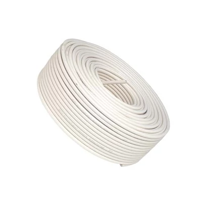 Koax kábel RG6 réz Trishield 100m-es tekercs, fehér [RG6W100BC65TRI] ( 60092 )