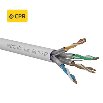 Openetics Cat. 6A U/FTP merev LSZH Cca s1 d1 a1 adatkábel, 500 m dob, fehér