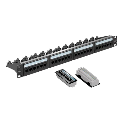 Openetics 1U 24 portos Cat. 6A UTP patch panel, Gigalan 500+