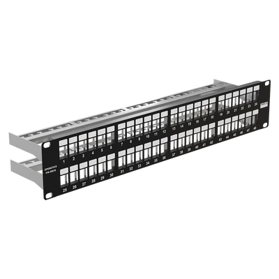 Openetics 2U 48 portos üres UTP/STP patch panel, vékony kivitel