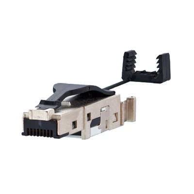 Openetics ipari Ethernet RJ45 dugó, Cat. 6A, árnyékolt, tömör és sodrott kábelhez, AWG 22–26, szerszám nélküli