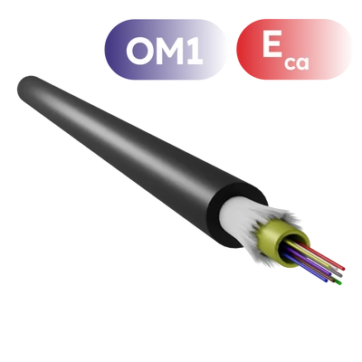 Openetics dielektromos páncélozott optikai kábel Eca LSZH OM1 62,5/125 µm, 8 szálas, fekete