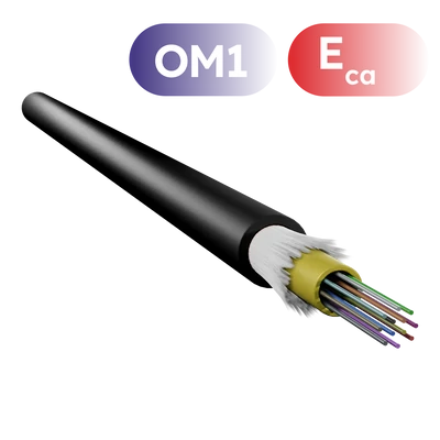 Openetics dielektromos páncélozott optikai kábel Eca LSZH OM1 62,5/125 µm, 12 szálas, fekete