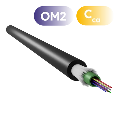 Openetics dielektromos páncélozott optikai kábel Cca s1a d0 a1 LSZH OM2 50/125 µm, 8 szálas, fekete