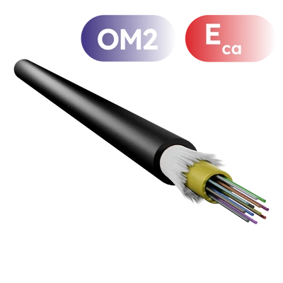 Openetics dielektromos páncélozott optikai kábel Eca LSZH OM2 50/125 µm, 12 szálas, fekete