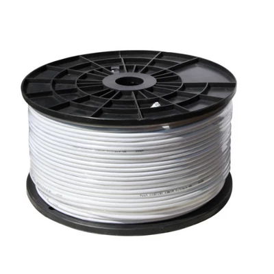 Koax kábel CCS - négyszeresen árnyékolt - QuadShield - Fehér 15m