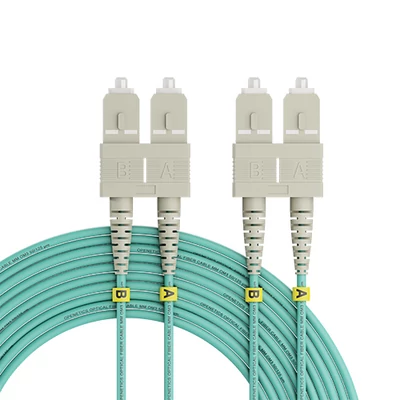 Openetics OM3 duplex optikai patch kábel SC–SC, 50/125 µm, PC, 3 m, aqua