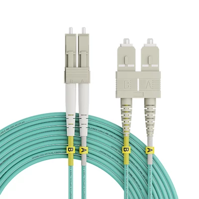 Openetics OM3 duplex optikai patch kábel LC–SC, 50/125 µm, PC, 5 m, aqua
