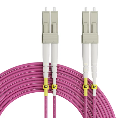 Openetics OM4 duplex optikai patch kábel LC–LC, 50/125 µm, PC, 2 m, lila