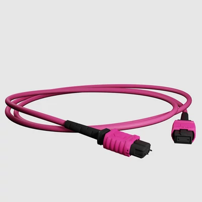 Openetics OM4 MPO/MPO törzskáb el (anya–anya), 12 szálas, 3 m, polaritás B, lila