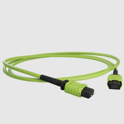 Openetics OM5 MPO/MPO optikai törzsk ábel (anya–anya), 12 szálas, 1 m, polaritás B, zöld