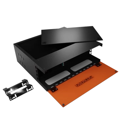 Openetics kihúzható MPO patch panel, 12 kazettához, 3U