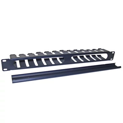 Openetics – OPENETICS 19"-os vízszintes kábelrendező panel, 1U, fedéllel